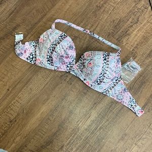Pink patterned swimsuit top from PINK Victoria’s Secret